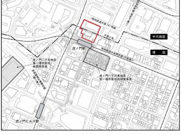 高さ約180m「霞が関・虎ノ門地区再開発計画」の環境影響調査計画書の縦覧開始！虎ノ門駅直結のオフィスビル