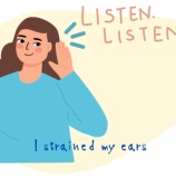 『I was all ears.（耳をそばだてた）』の画像