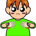 手話単語：２５６８　【脱水】