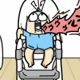 ボーヤ、大人のトイレ練習中