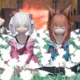 『【FF14】相方のおうちの中の白い花園で一緒にヾ(〃^∇^)ﾉ【FFXIV】フィールドオブホープ・ラグ』の画像
