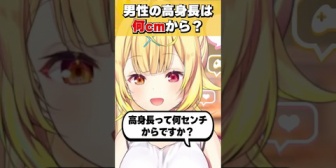 【にじさんじ】星川サラの思う男性の高身長は何cmから？