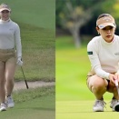 【吉田鈴】富士通レディースで輝く“色白美肌”！白コーデ姿に「眩しすぎる」と視線集中