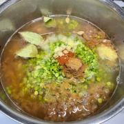 青えんどう豆のカレー