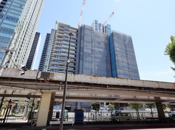 地上19階「ブランズシティ品川ルネ キャナル」の建設状況！ワールドシティタワーズに隣接した分譲タワマン（2026.5.5）