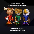 ◆W杯◆26年北中米W杯 公式マスコット発表！ ヘラジカ、ジャガー、ハクトウワシ 3カ国共催で3体