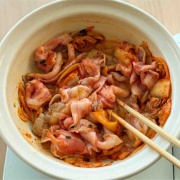 ♡鍋つゆいらず！コクうまキムチ鍋♡【#簡単レシピ #時短 #節約 #ピリ辛 #腸活 #豆腐 #豚肉 】