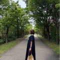 日曜礼拝には藍染ワンピースで♪