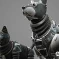 猫ロボットと犬ロボット（C.A.M.P.ペット）