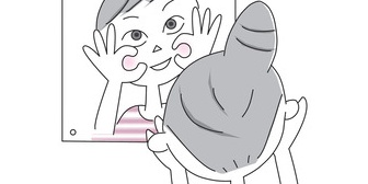 妻「鏡では左右が反転するけど、上下はなぜ反転しないの？」
