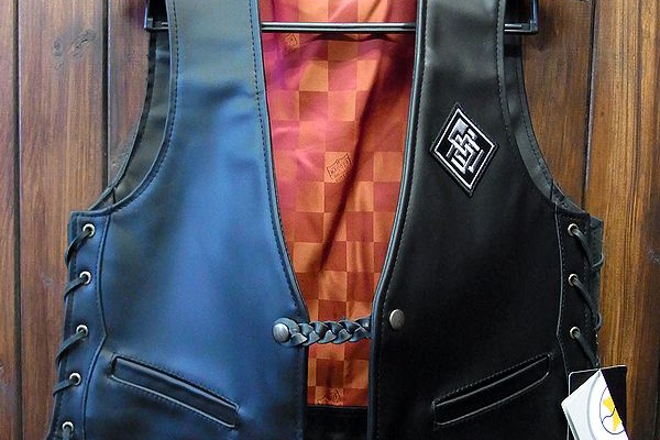 KADOYA カドヤ/ケーズレザー/牛革レザーベスト/M/ブラック KADOYA