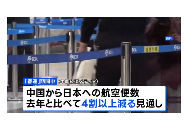 中国の怒り収まらず！春節の旅行客4割減へ