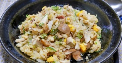 黒胡椒たっぷり味付け煮玉子で作る「焼豚チャーハン」が美味しかった