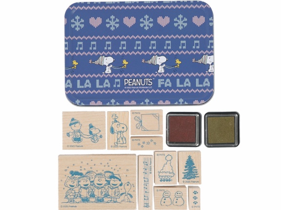 大人のおしゃれ手帖 2026年 1月号 《付録》 SNOOPY ニュアンスカラーのインク2色付き缶入りスタンプ10個セット