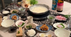 今季の「温泉湯豆腐」はじめの夜ごはん