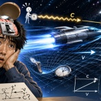 相対性理論「光の速さは一定です」僕「ふーん」相対性理論「光速の宇宙船から光を観測しても同じく光速です」僕「？？？」僕は相対性理論を諦めた