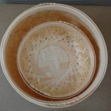 『ナチュラルでかわいいMUJI手編み竹かご蓋付き』の画像