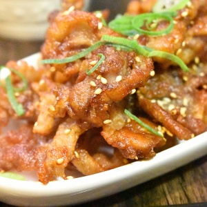 甘辛く♪豚唐ケチャップ和え