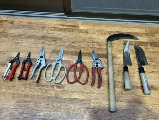 剪定用道具、農業用刃物手入れ