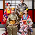 琉球衣装で記念撮影