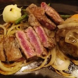 『銀座 牛庵のランチは良い。ホント良い「神戸牛ハンバーグとステーキコンボ」美味いです!』の画像