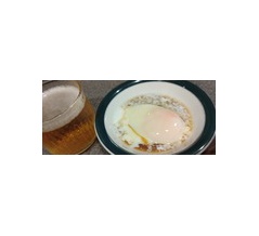 晩酌〜(^^)v　温泉たまご