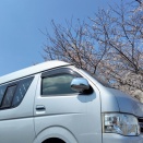 キャンピングカーで近場のお花見