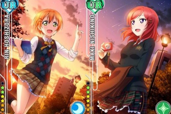 スクフェス 星座編のurペアイラスト 覚醒前 覚醒後 ほんのり海未色の空