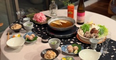 松茸ごはんと、豚バラ出汁しゃぶの夜ごはん