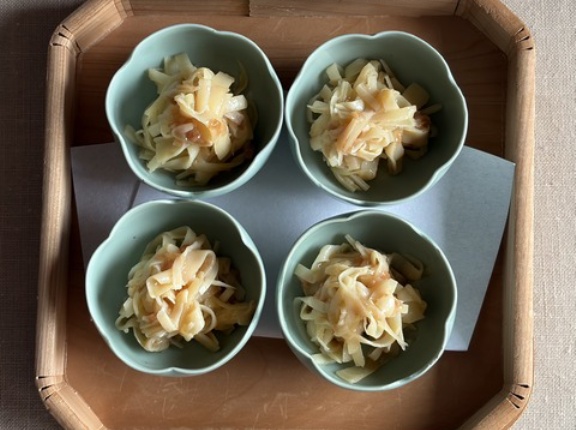 息子夫妻と筍づくし