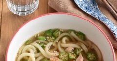 体の芯まで温まる！生姜味焼き鳥缶でぽかぽかうどん