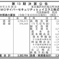GMOサイバーセキュリティbyイエラエ 決算公告（第13期）