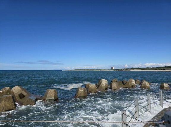 TBS『ニノなのに』の『収録中に戻って来られる？リアル中継検証！』で『 日和山浜』周辺でロケ！菅田琳寧くんが走る！TVerで配信中。