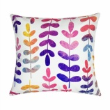 『北欧ポップ・色彩のキレイなリーフ クッションカバー』の画像
