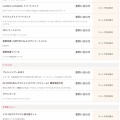 現在のメニュー