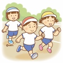 【クリップアート】かけっこ・徒競走をする子どもたちのイラスト