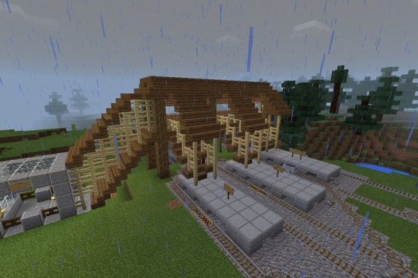 こぐまっちのマイクラpe開発記 マイクラ鉄道建築物紹介