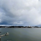 今朝の柴山潟。