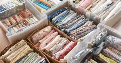 【手芸材料の整理整頓】在庫布を見直し＆キルトプレートでハギレを活用♬（記事下にpr含）