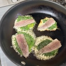 魚嫌いのオット用魚レシピ【秋刀魚と大葉のチーズせんべい】で晩ごはん