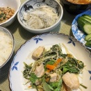 頑張りが報われるとき＆水菜と鶏肉の炒め物