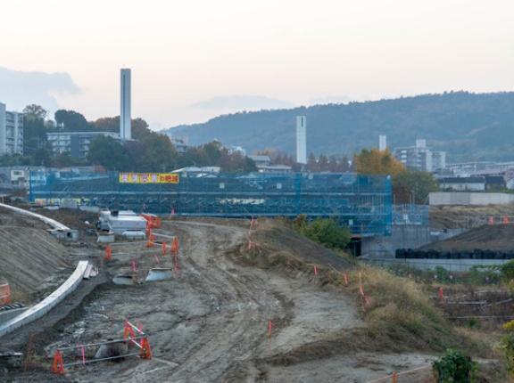 彩都ちかくにコストコによる商業施設とガソスタができるみたい。阿武山から約20分ぐらい