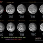 『近内令一さんによる火星の黄雲～9日間の変化　2020/11/29』の画像