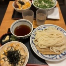 図書館と、懐かしい万博のうどん屋さん