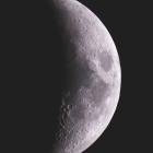 『孫と撮った月齢6.2のお月様と昨日の太陽面 ☆彡』の画像