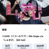 『[イコラブ] ＝LOVE『しゅきぴ』MV、1000万回再生おめでとう！！』の画像