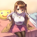 美人声優・白石晴香ちゃんのニット巨胸