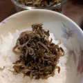 青シソの実でふりかけと天ぷら