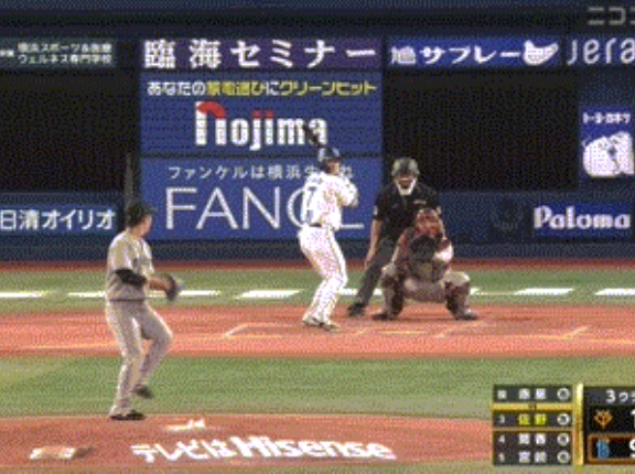【DeNA対巨人24回戦】DeNA、3回に佐野のタイムリーツーベースで10得点目！！！！！！！！！！