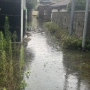 町が海。